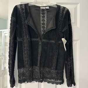 Newport News Black Suede Light Jacket